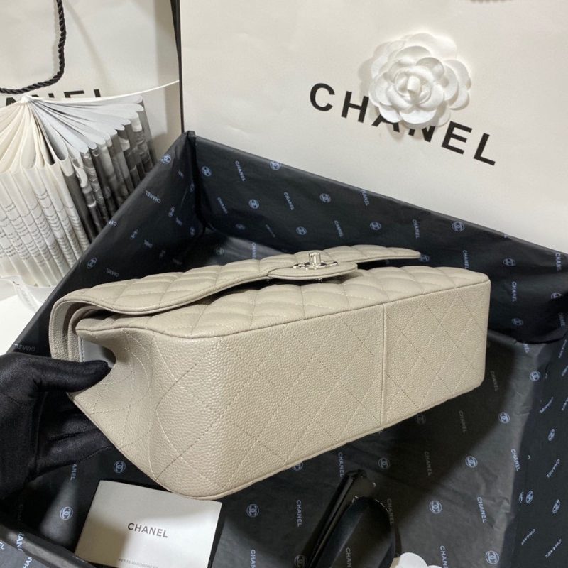 CHLLarge Classic Handbag Silver Hardware Grey For Women, Women’s Handbags, Shoulder Bags 11.8in/30cm - Image 2