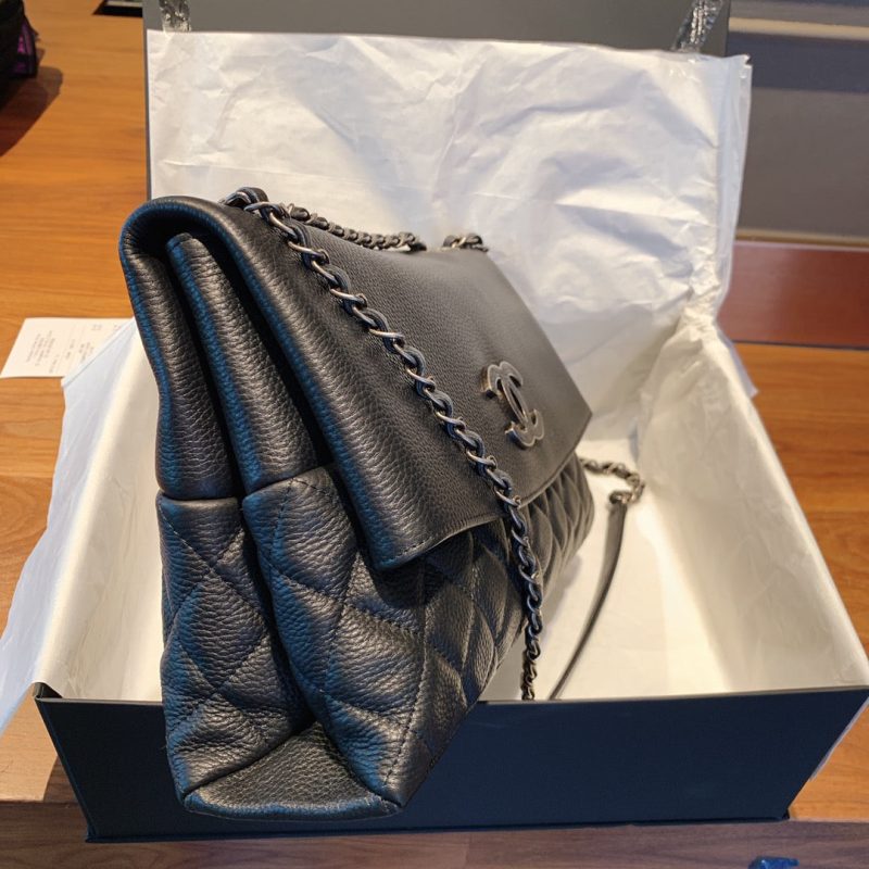 CHLFlap Bag With Top Handle Black Bag For Women 32cm/12.5in - Image 8