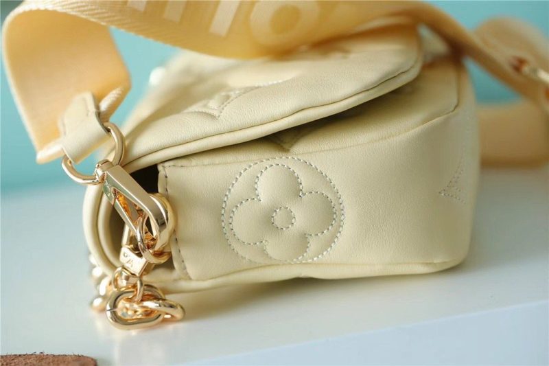 LV Wallet On Strap Bubblegram Monogram In Wallets and Small Leather Goods For Women Banane Yellow 7.9in/20cm LV M81400 - Image 7