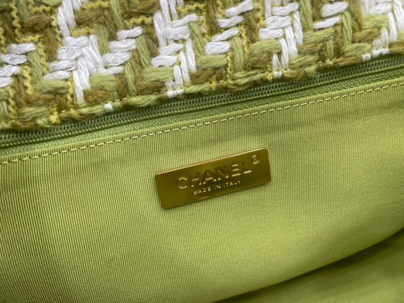 CHL 19 Large Handbag Gold Hardware Green For Women, Women’s Handbags, Shoulder Bags 11.8in/30cm - Image 9