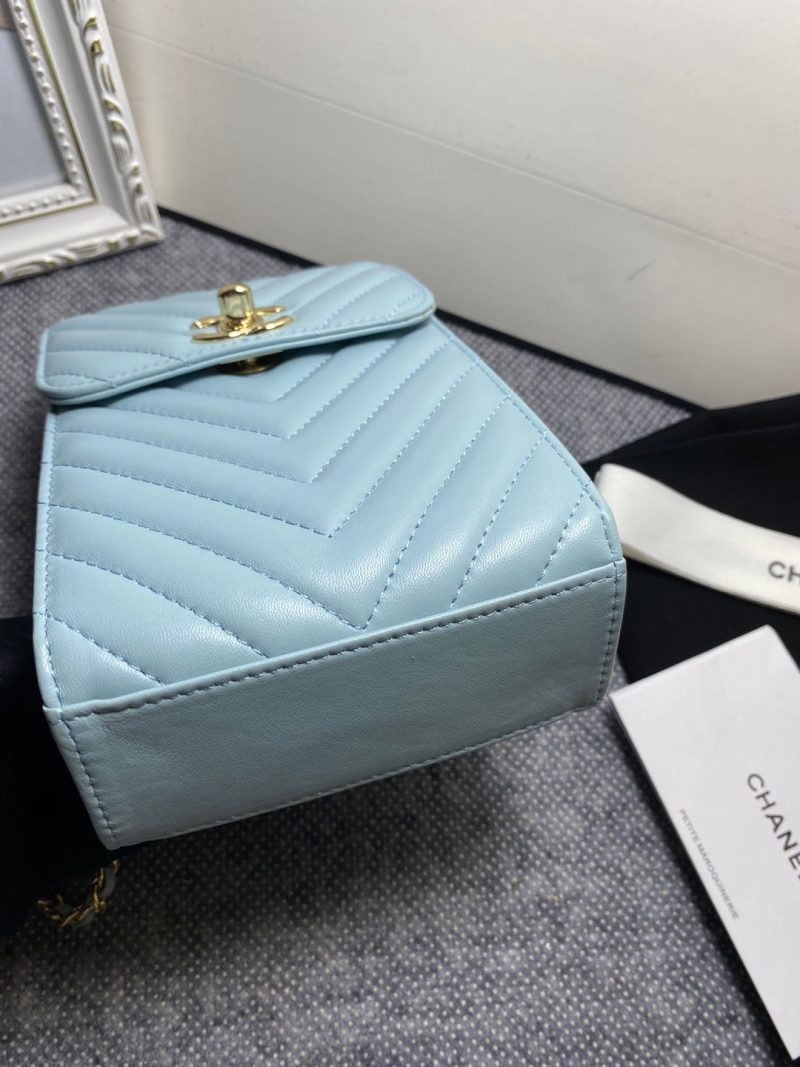 CHL Chevron Trendy CHL Phone Light Blue Bag For Women 18cm/7in - Image 6