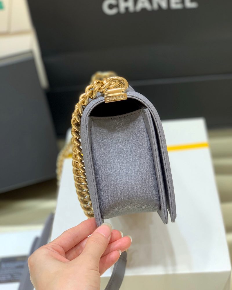 CHL Boy Handbag Gold Toned Hardware For Women 9.8in/25cm - Image 9