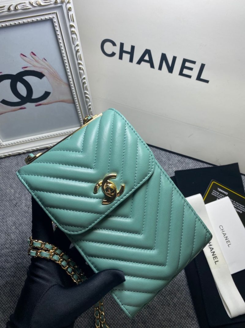 CHL Chevron Trendy CHL Phone Mint Bag For Women 18cm/7in - Image 5