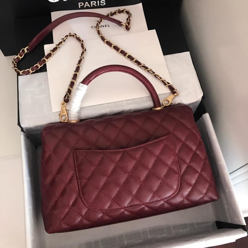 CHLHandbag With Top Handle Dark Red For Women 11in/28cm - Image 4