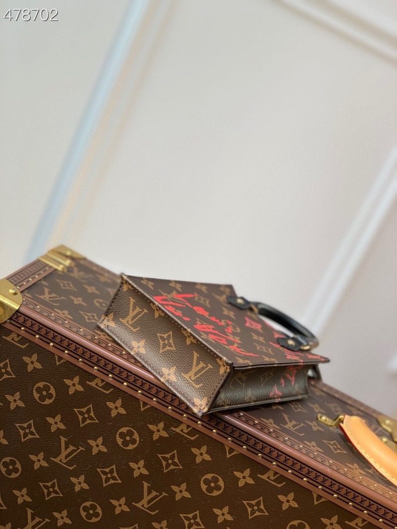 LV x Urs Fischer Petite Sac Plat Bag 18cm Monogram Canvas Spring/Summer 2021 Collection M69442, Brown - Image 3