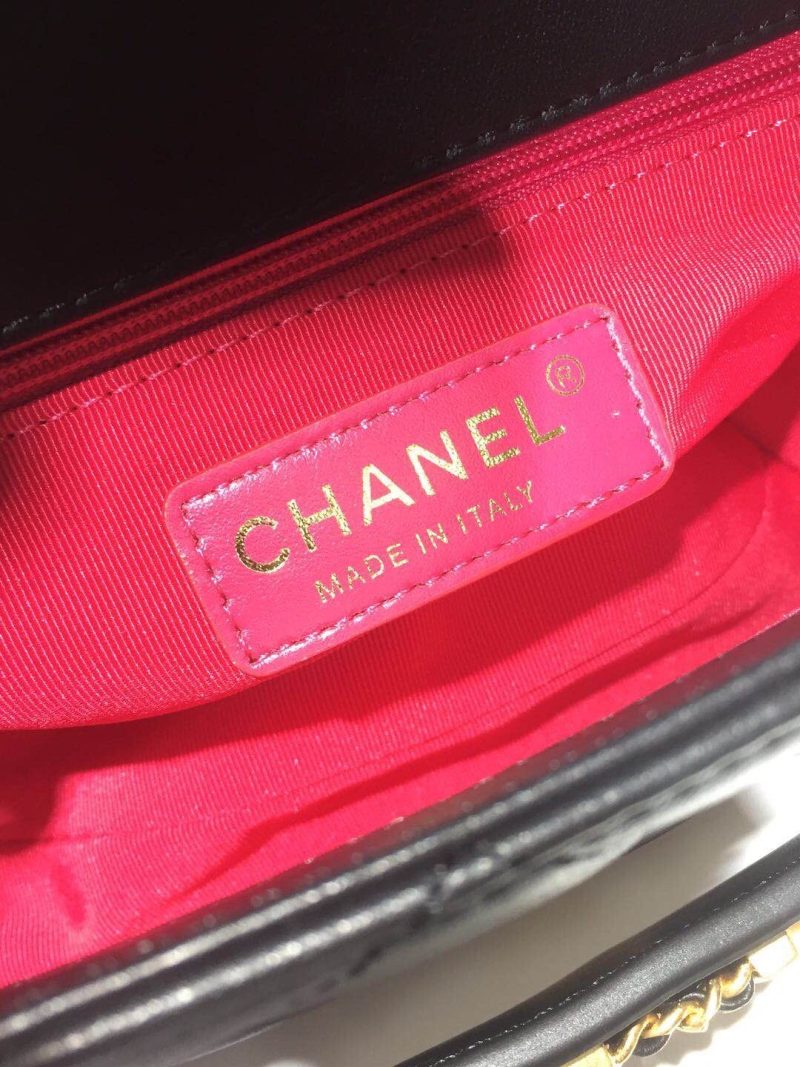 CHLFront Logo Small Flap Bag Gold Hardware Black For Women, Women’s Handbags, Shoulder Bags 8.2in/21cmAS1490 - Image 2