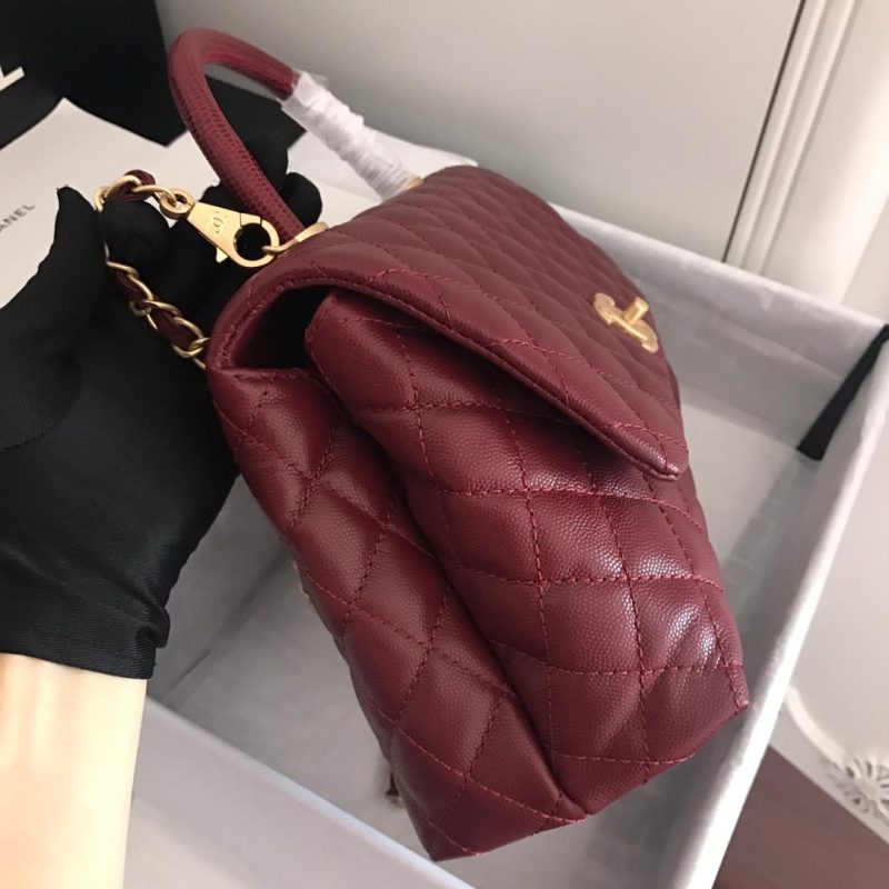 CHLHandbag With Top Handle Dark Red For Women 11in/28cm - Image 6