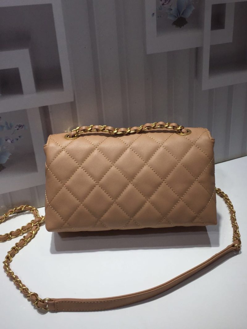 CHLFront Logo Small Flap Bag Gold Hardware Apricot For Women, Women’s Handbags, Shoulder Bags 8.2in/21cm AS1490 - Image 6
