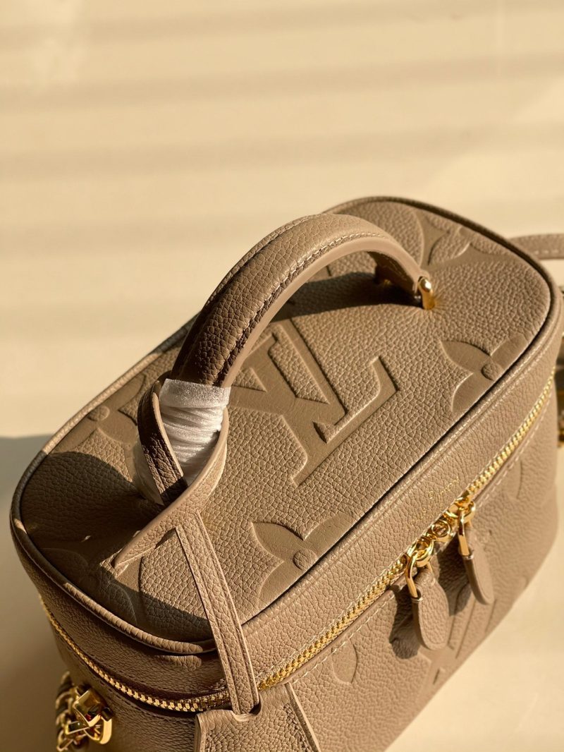 LV Vanity PM Handbag Monogram Empreinte Tourterelle Beige For Women, Women’s Handbags, Shoulder And Crossbody Bags 7.5in/19cm LV M45608 - Image 4