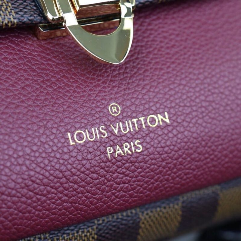 LV Vavin PM Damier Ebene Canvas Bordeaux Red For Women, Women’s Handbags, Shoulder Bags 9.8in/25cm LV N40109 - Image 6