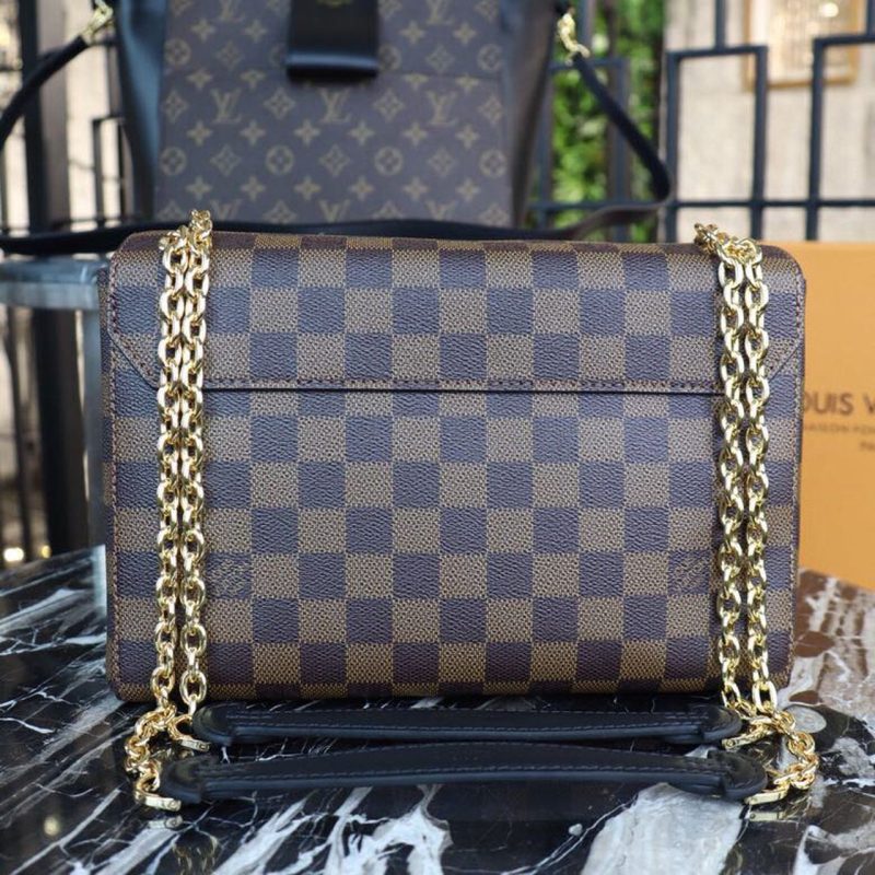 LV Vavin PM Damier Ebene Canvas Black For Women, Women’s Handbags, Shoulder Bags 9.8in/25cm LV N40108 - Image 4