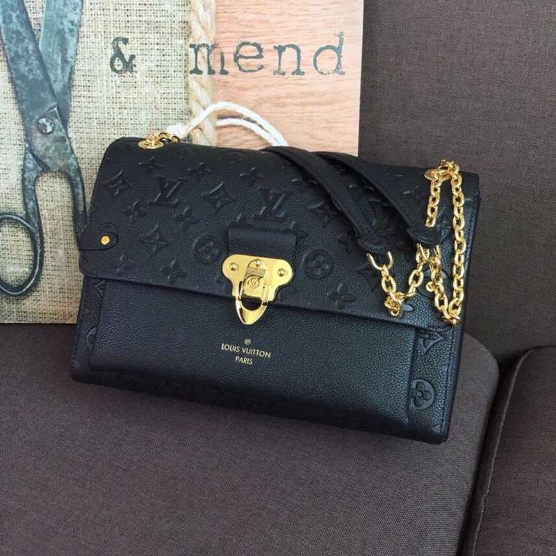 LV Vavin MM Monogram Empreinte Black For Women, Women’s Handbags, Shoulder And Crossbody Bags 9.8in/25cm LV M44150 - Image 2