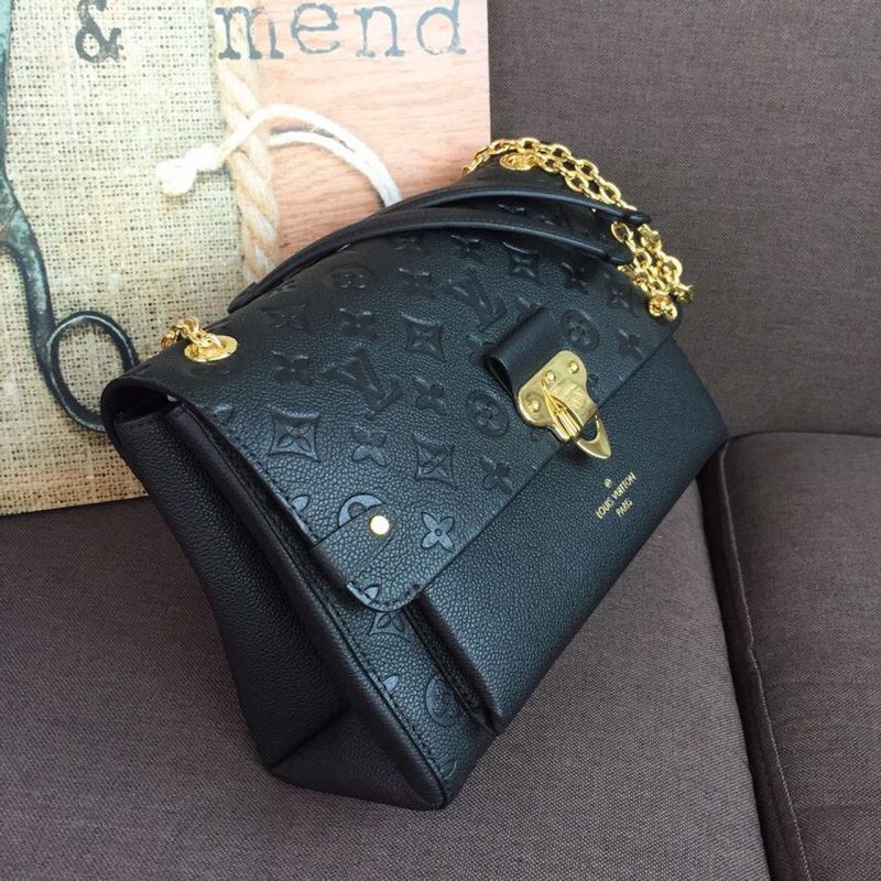 LV Vavin MM Monogram Empreinte Black For Women, Women’s Handbags, Shoulder And Crossbody Bags 9.8in/25cm LV M44150 - Image 3