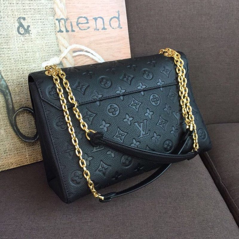 LV Vavin MM Monogram Empreinte Black For Women, Women’s Handbags, Shoulder And Crossbody Bags 9.8in/25cm LV M44150 - Image 6