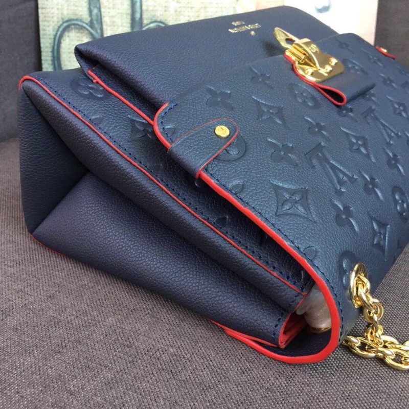 LV Vavin MM Monogram Empreinte Navy Blue For Women, Women’s Handbags, Shoulder And Crossbody Bags 9.8in/25cm LV M43925 - Image 6