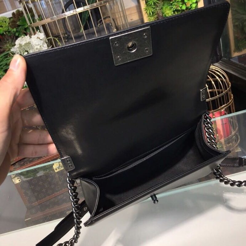 CHL Boy Handbag Silver Hardware Black For Women, Women’s Bags, Shoulder And Crossbody Bags 9.8in/25cm A67086 - Image 7