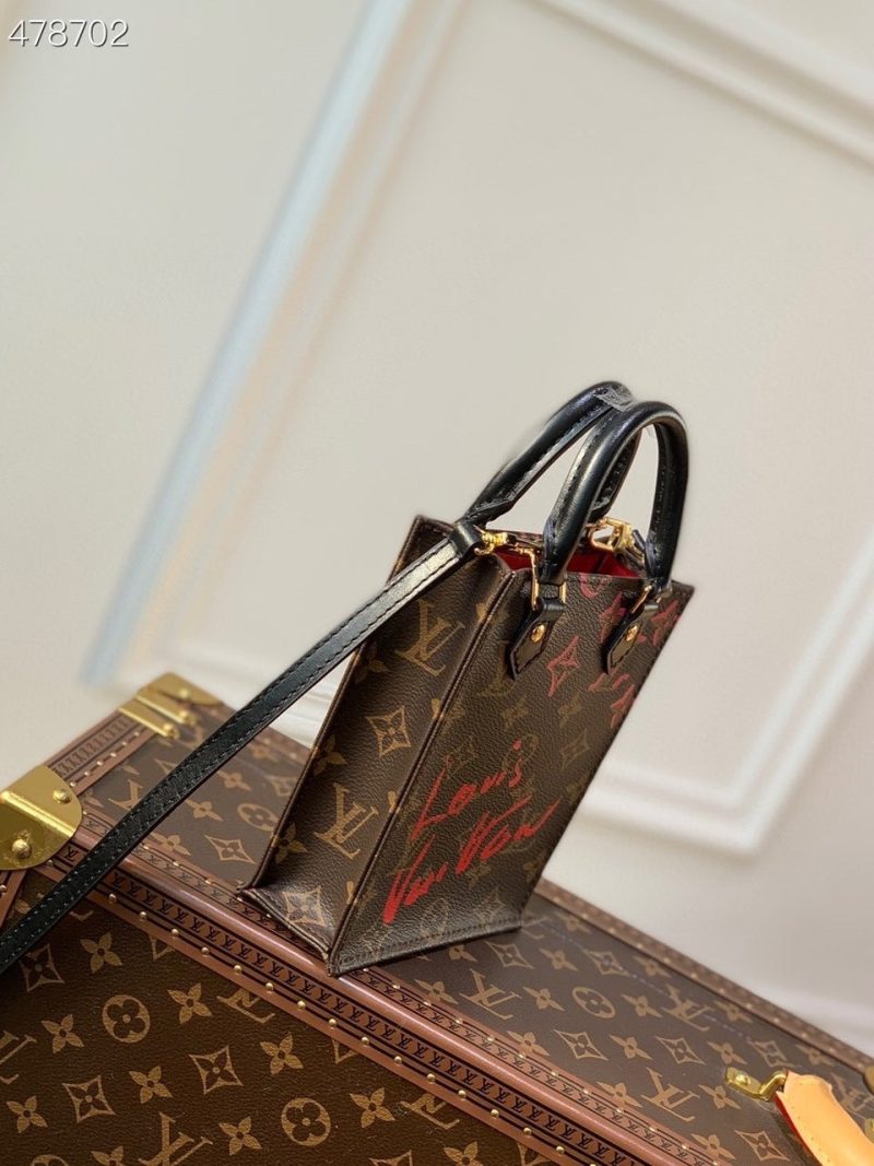 LV x Urs Fischer Petite Sac Plat Bag 18cm Monogram Canvas Spring/Summer 2021 Collection M69442, Brown - Image 8