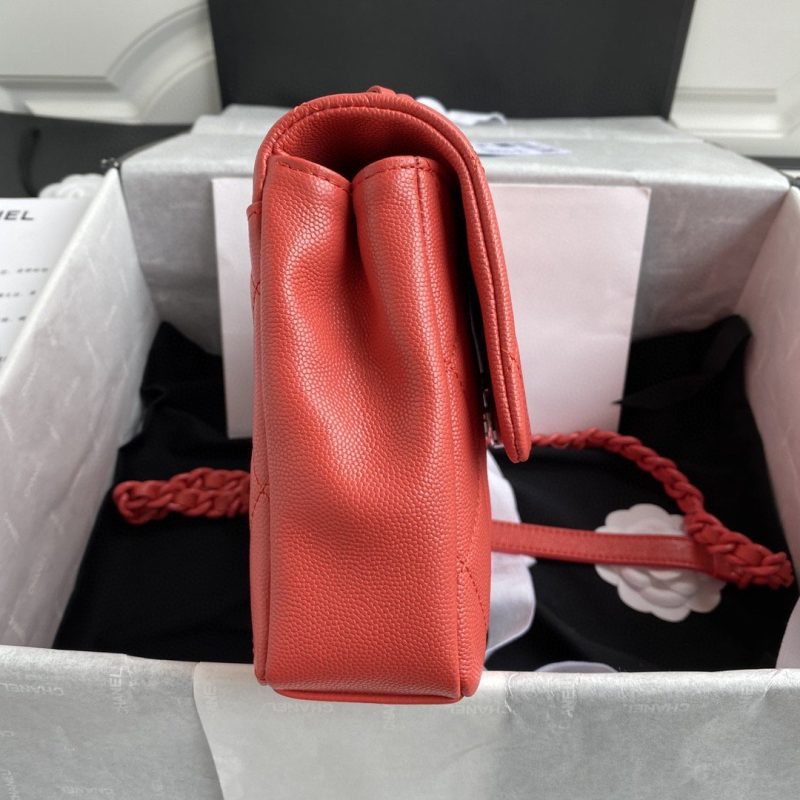 CHLFlap Bag Red Hardware Grained Red For Women, Women’s Handbags, Shoulder Bags 9.4in/24cm AS2303 - Image 7