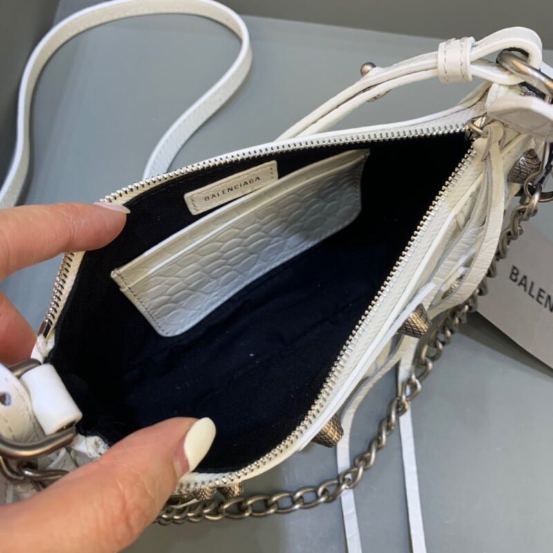Balen Le Cagole Mini Bag With Chain In White, For Women,  Bags 8.2in/21cm - Image 4