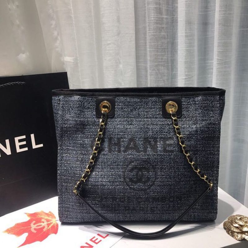 CHL Deauville Chain Shoulder Tote Bag Dark Grey For Women, Women’s Handbags, Shoulder Bags 13.3in/34cm A66939 - Image 2