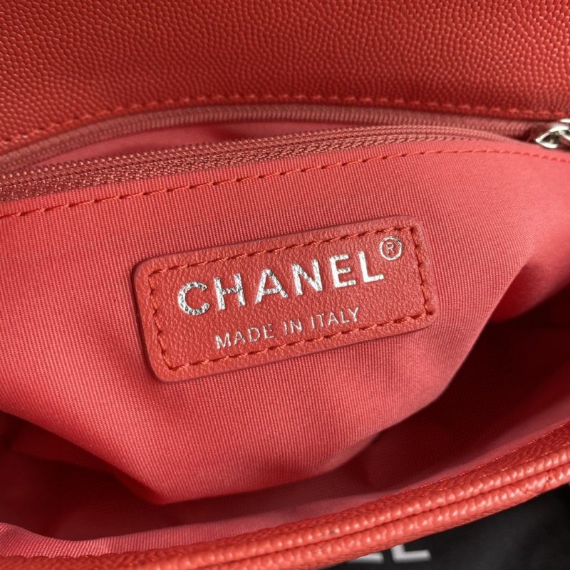 CHLFlap Bag Red Hardware Grained Red For Women, Women’s Handbags, Shoulder Bags 9.4in/24cm AS2303 - Image 3