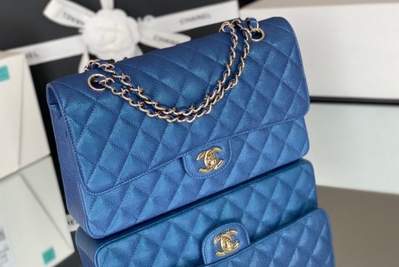 CHL Classic Handbag 26cm Blue For Women A01112 - Image 9