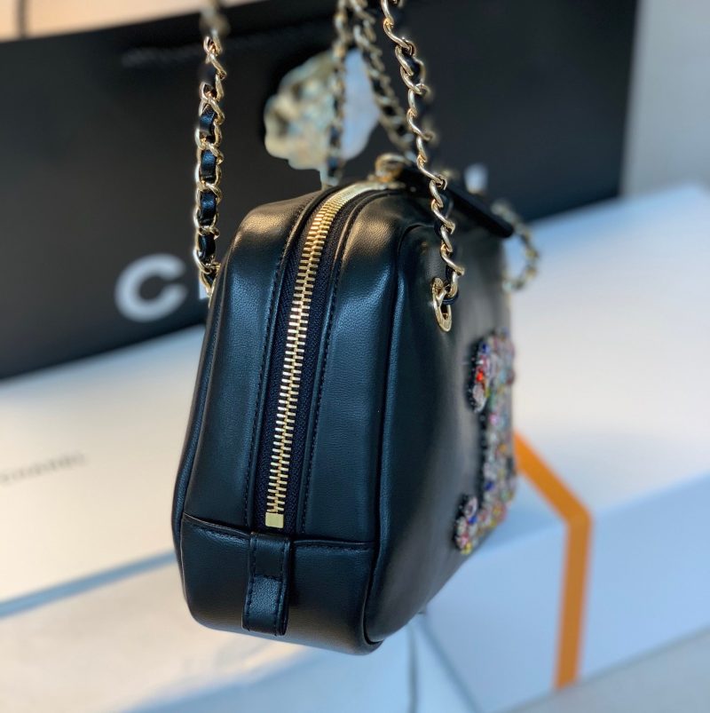 CHL Camera Cubic Diamonds Black Bag For Women 12.5cm/4.9in - Image 2