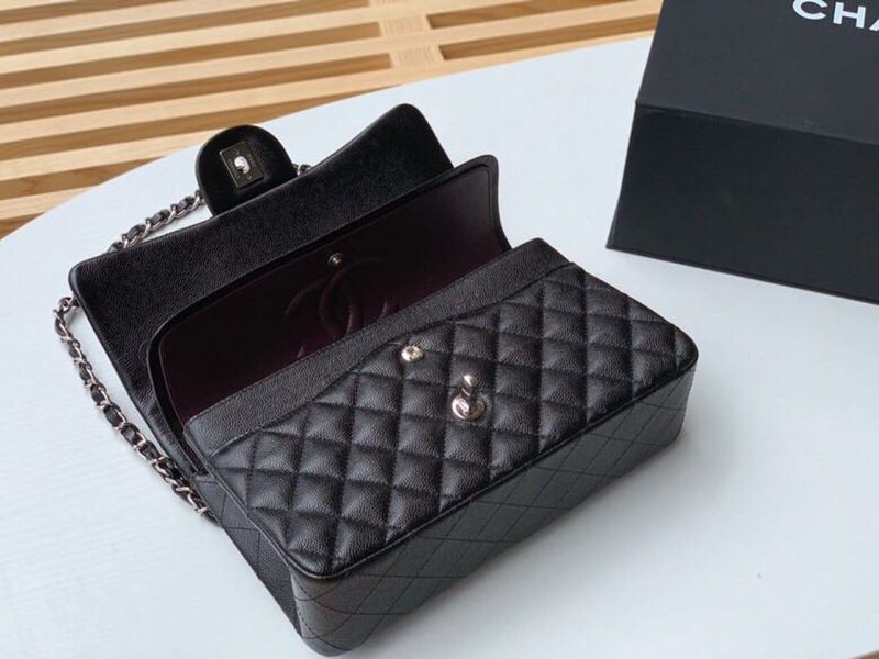 CHL Classic Handbag Silver Hardware Black For Women, Women’s Bags, Shoulder And Crossbody Bags 10.2in/26cm A01112 - Image 4