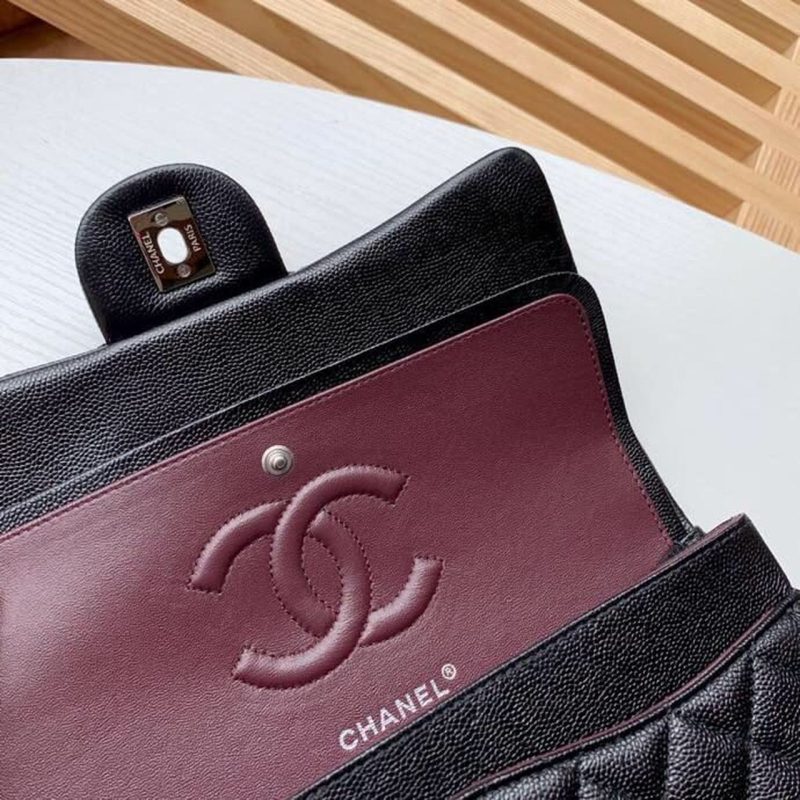 CHL Classic Handbag Silver Hardware Black For Women, Women’s Bags, Shoulder And Crossbody Bags 10.2in/26cm A01112 - Image 5