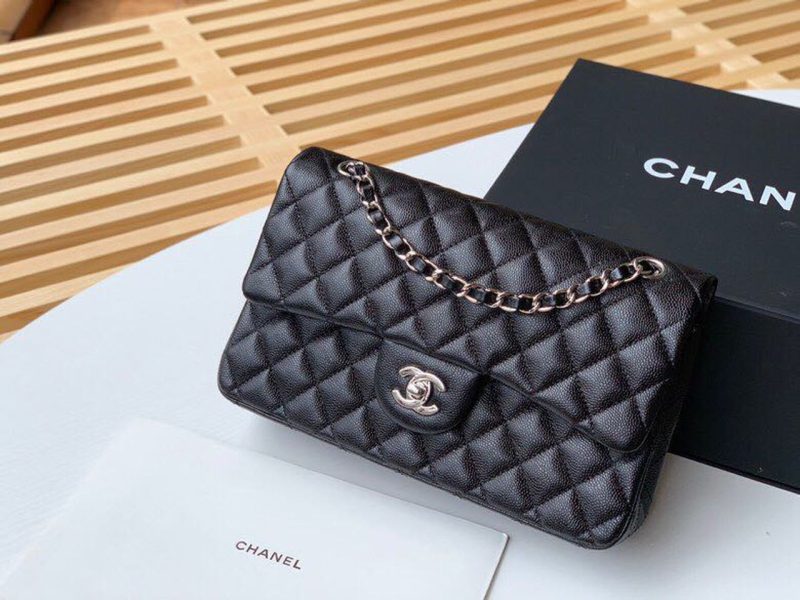 CHL Classic Handbag Silver Hardware Black For Women, Women’s Bags, Shoulder And Crossbody Bags 10.2in/26cm A01112 - Image 6