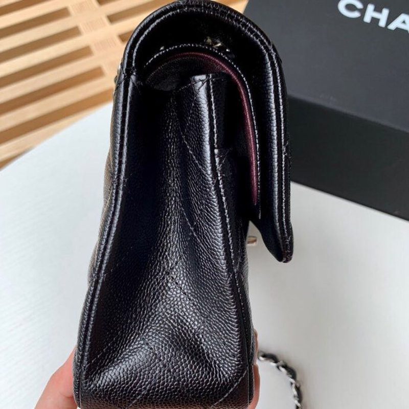 CHL Classic Handbag Silver Hardware Black For Women, Women’s Bags, Shoulder And Crossbody Bags 10.2in/26cm A01112 - Image 8