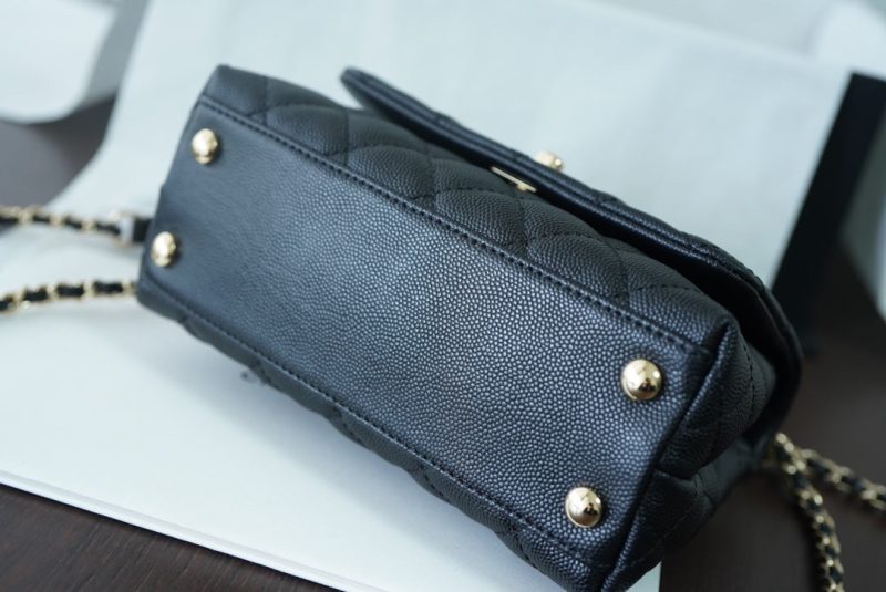 CHL Classic Mini Flapbag Top Handle Black For Women 7.5in/19cm - Image 4