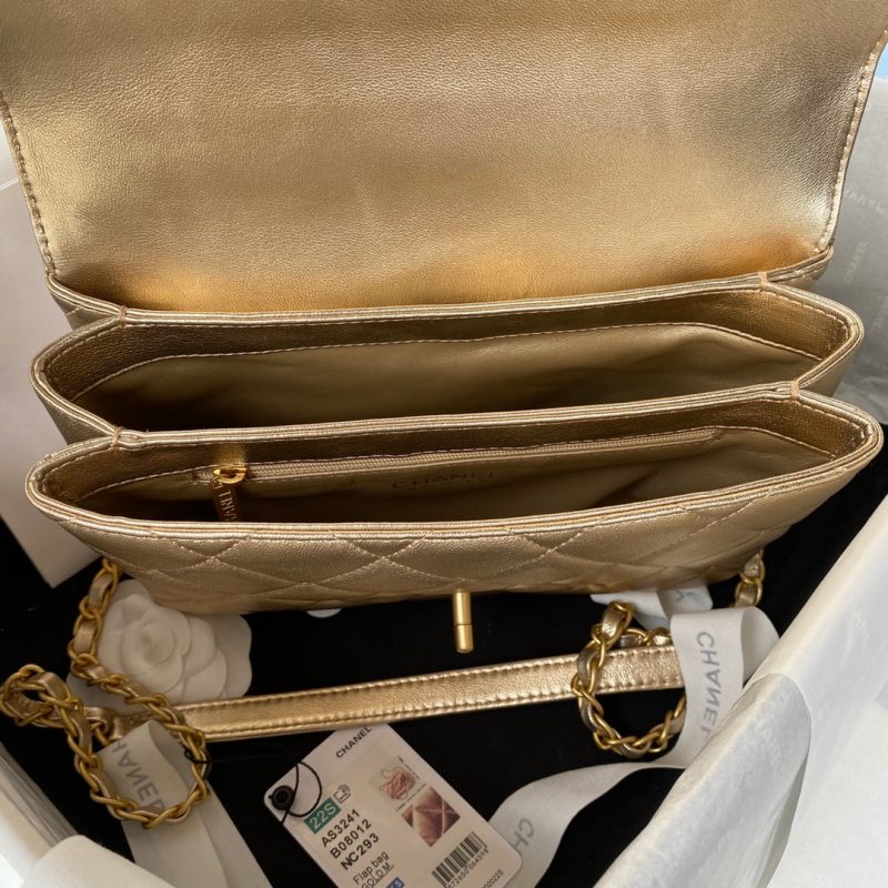 CHLFlap Bag Small Gold Bag For Women 15cm/6in - Image 5