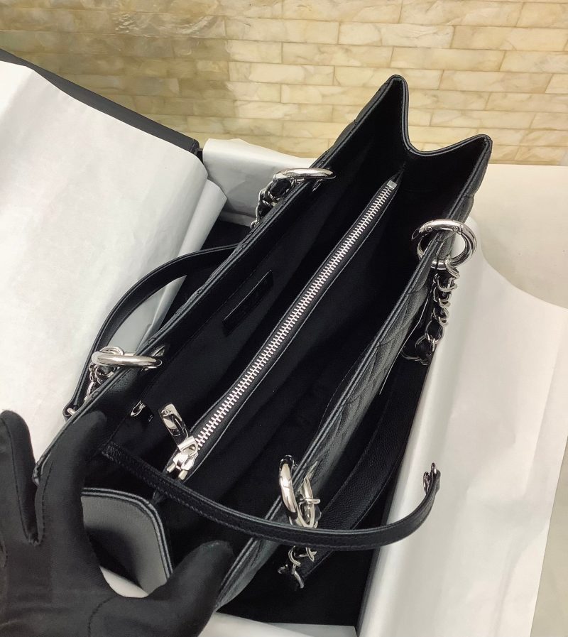 CHL Classic Tote Bag Silver Hardware Black For Women 13.3in/34cm - Image 3
