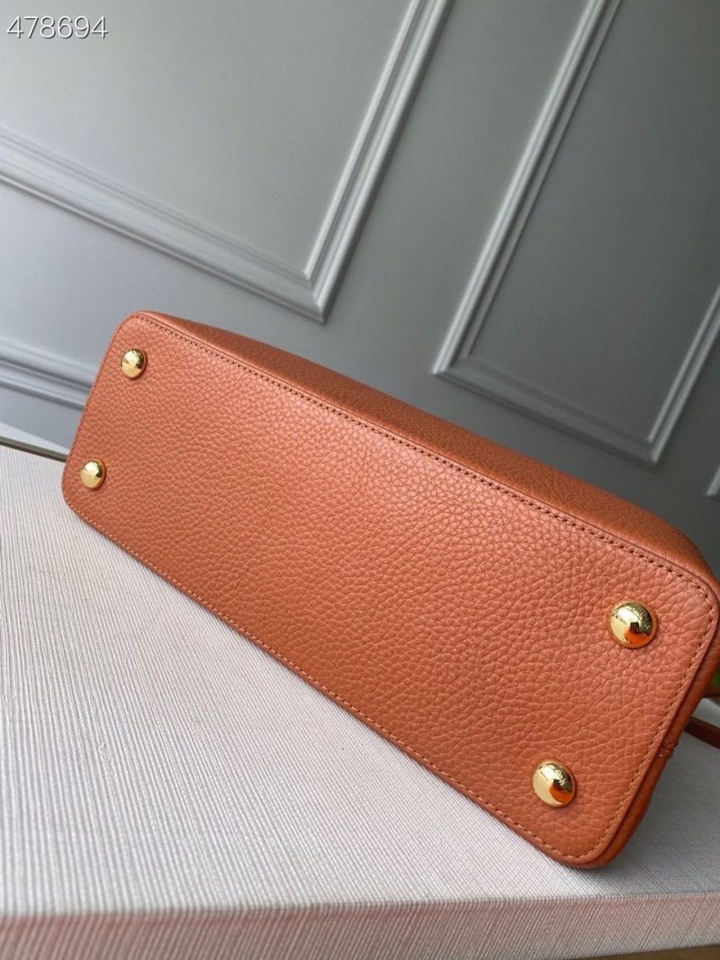LV Woven Capucines Python Handle Bag 31cm Taurillon Leather Spring/Summer 2021 Collection N98388, Cognac - Image 7