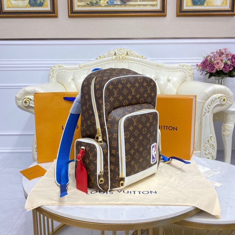 LV x NBA New Backpack Monogram Canvas By Virgil Abloh For Men, Bags 15.7in/40cm LV M45581 - Image 2