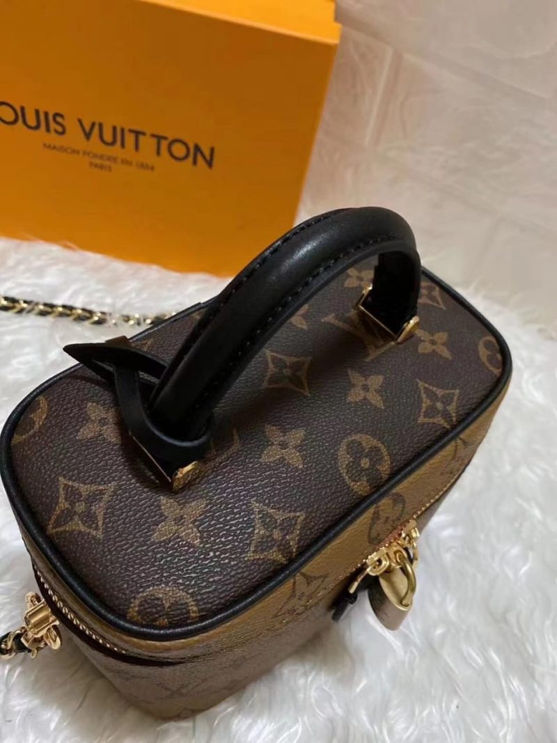 LV Vanity PM Monogram And Monogram Reverse Canvas By Nicolas Ghesquiere For Women,  Shoulder And Crossbody Bags 7.5in/19cm LV M42264 - Image 4
