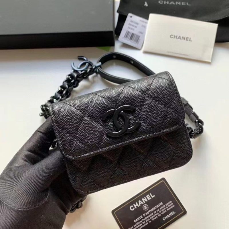 CHL Classic Flap Bag Black For Women 5.1in/13cm - Image 2