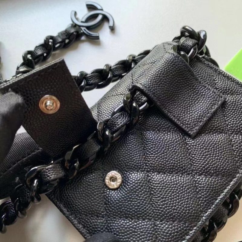 CHL Classic Flap Bag Black For Women 5.1in/13cm - Image 3