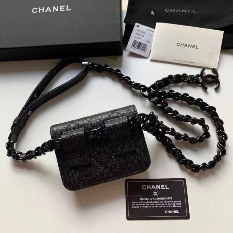 CHL Classic Flap Bag Black For Women 5.1in/13cm - Image 4