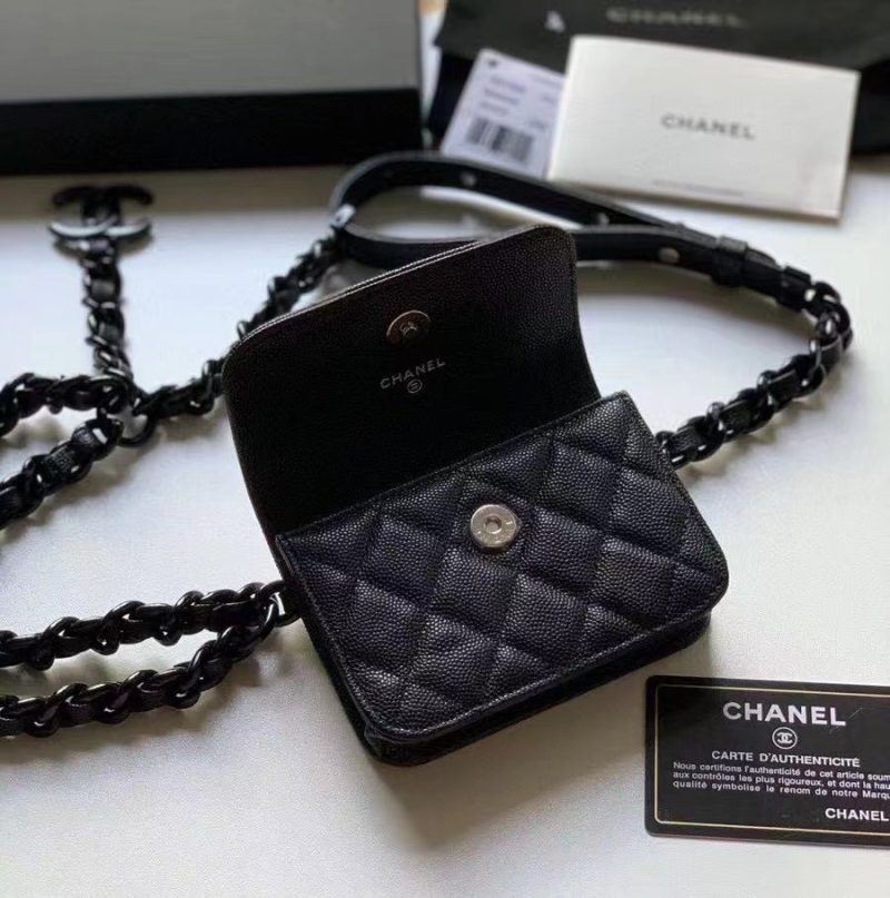 CHL Classic Flap Bag Black For Women 5.1in/13cm - Image 5