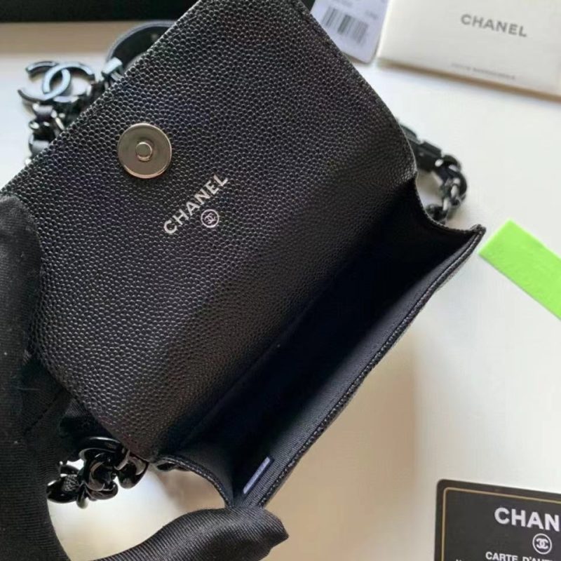 CHL Classic Flap Bag Black For Women 5.1in/13cm - Image 6