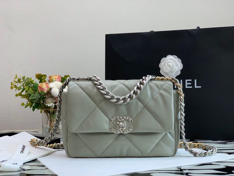 CHL Classic Flap Bag Grey For Women 10.2in/26cm - Image 8
