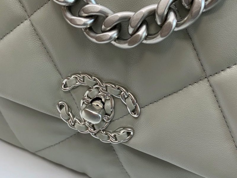 CHL Classic Flap Bag Grey For Women 10.2in/26cm - Image 6