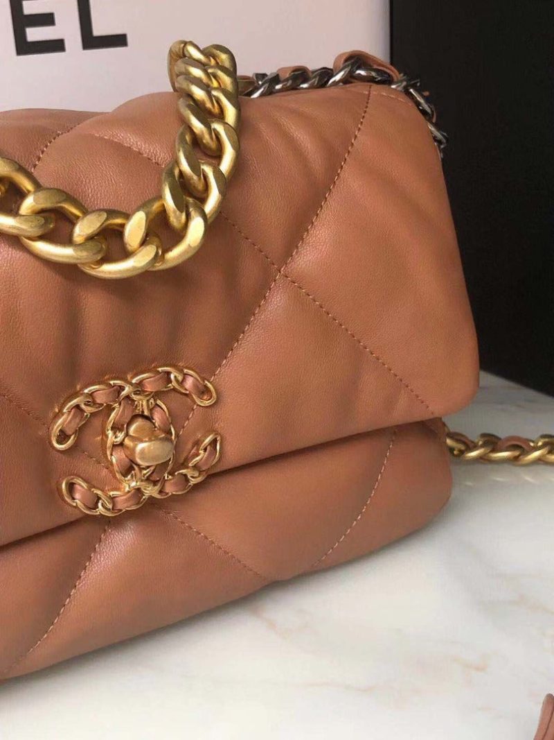 CHL 19 Handbag 26cm Brown For Women AS1160 - Image 8