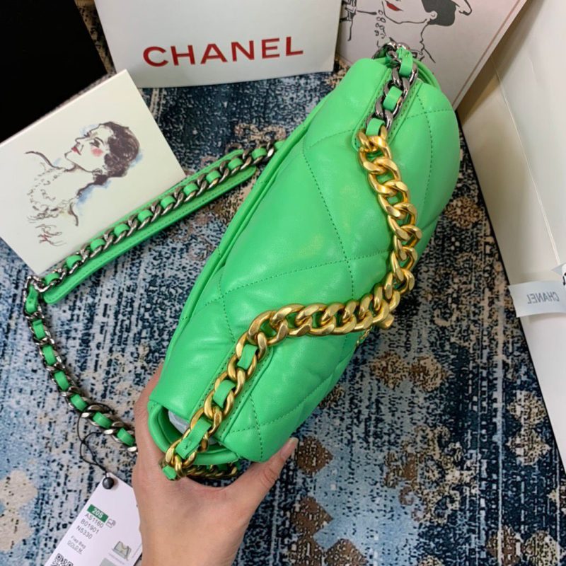 CHL 19 Handbag 26cm Green For Women AS1160 - Image 5
