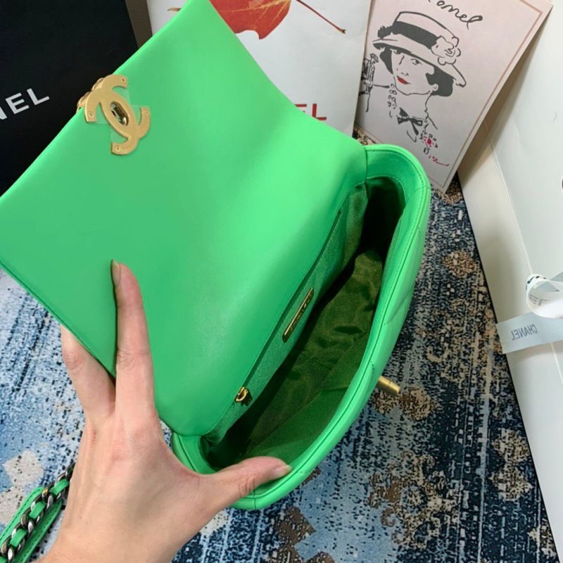 CHL 19 Handbag 26cm Green For Women AS1160 - Image 7
