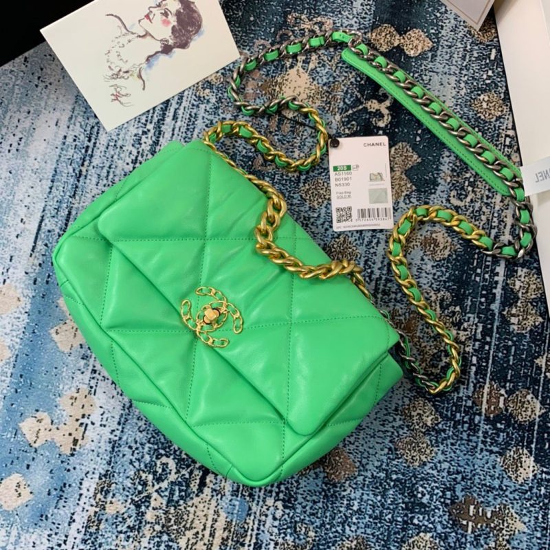CHL 19 Handbag 26cm Green For Women AS1160 - Image 8