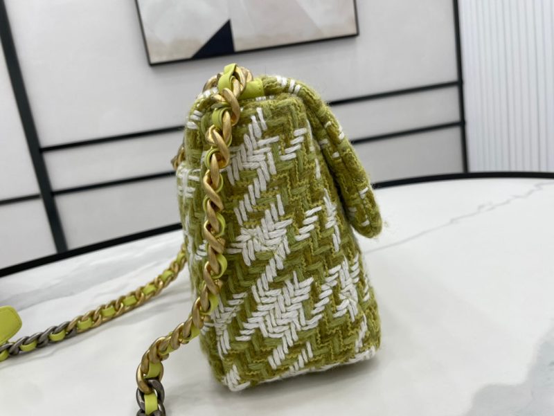 CHL 19 Large Handbag Gold Hardware Green For Women, Women’s Handbags, Shoulder Bags 11.8in/30cm - Image 5