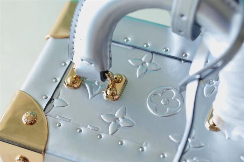 LV The Camera Box Monogram Empreinte By Nicolas Ghesquiere Light Blue For Women,  Shoulder And Crossbody Bags 9.3in/16cm LV - Image 8
